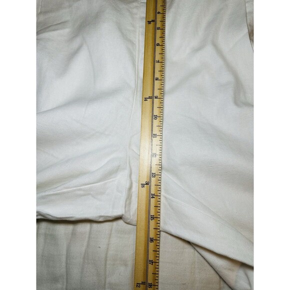 MADEWELL Pull-On Straight Crop Linen Blend White Pants Women's SIZE 8 NWT - Picture 9 of 12